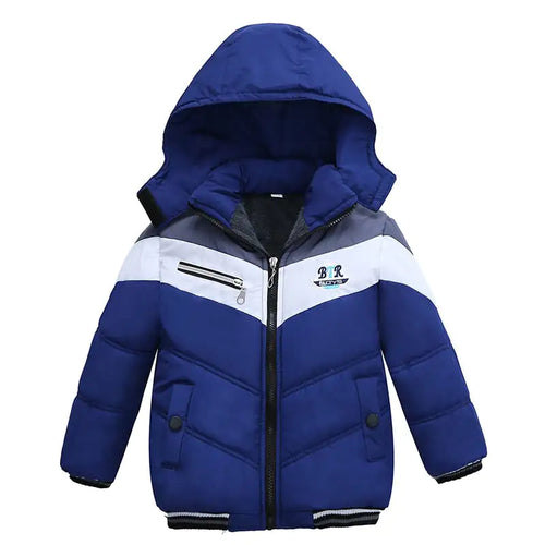 Boys' Long Hooded Padded Jacket Chamarra