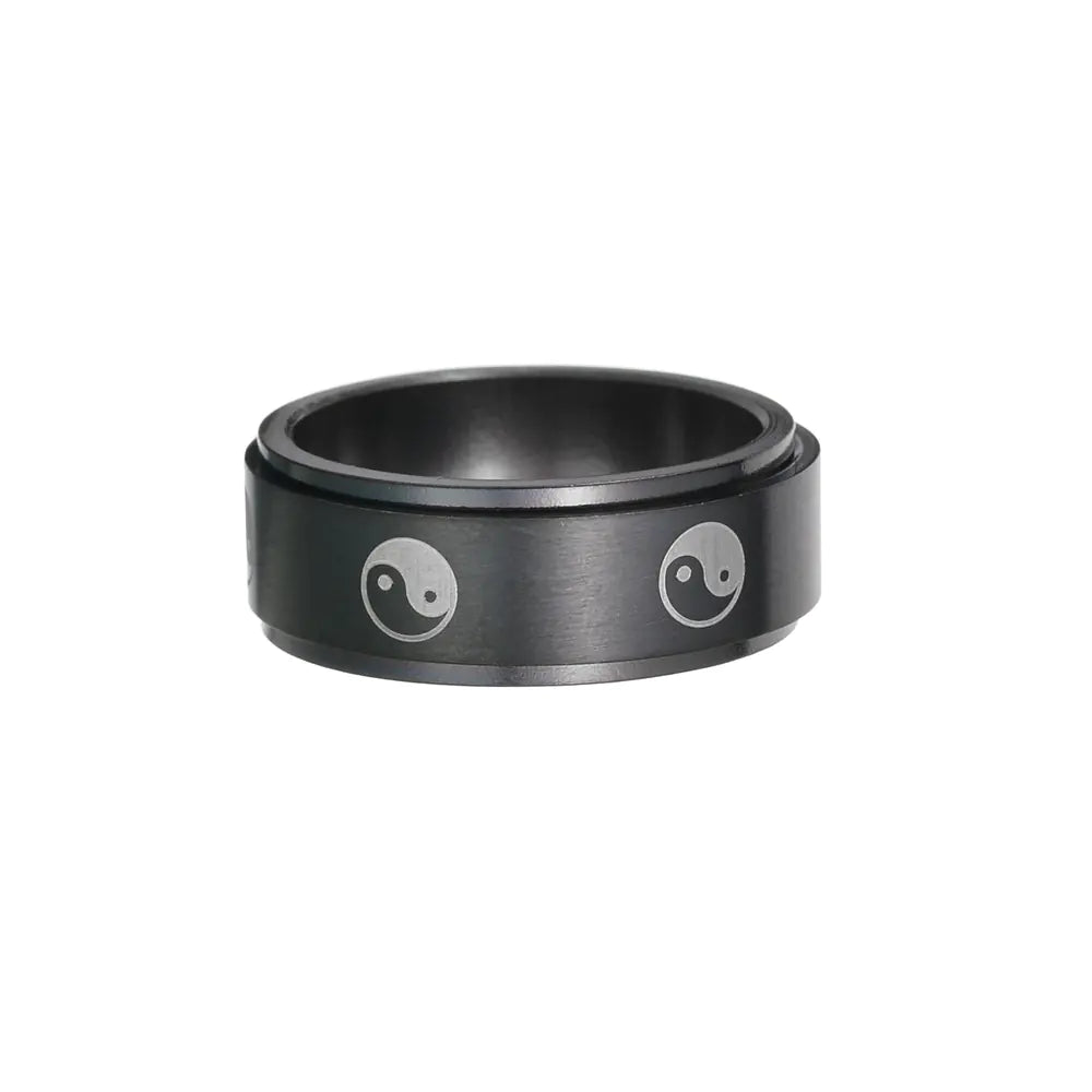 Stainless Steel Turning Decompression Gossip Ring for All