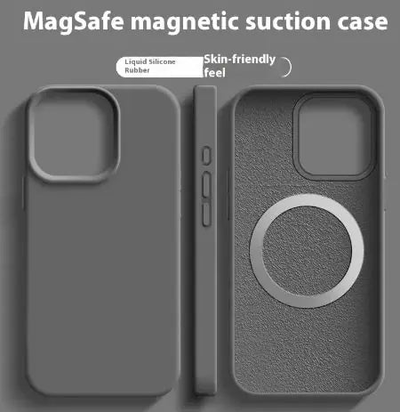 Magnetic Liquid Silicone Case For iPhone